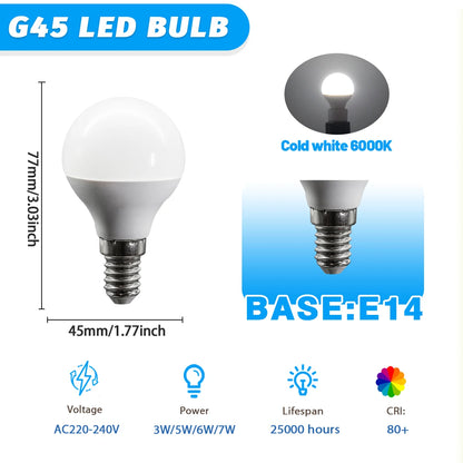 Confezione da 1-12 Lampadine LED E14 E27 B22 di Alta Qualità, AC 220V 240V 3W-7W 80lm/w, Mini Lampadina Senza Sfarfallio 3000K 4000K 6000K