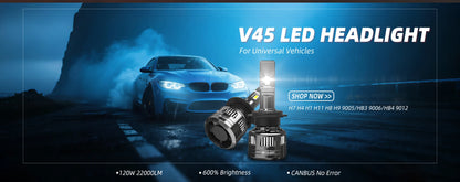 Lampadine LED H7 BEVINSEE per Fari Auto, CANBUS, Dimensioni 1:1 Alogene, Plug and Play, H4 H1 H11 HB3 9005 HB4 9006, Luci LED per Auto 70W 12000LM 12V