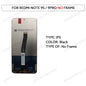 6.67 "Display LCD Per Xiaomi Redmi Nota 9S Nota 9 Pro Touch Screen Digitizer Assembly M2003J6A1G M2003J6B2G Parti di Ricambio