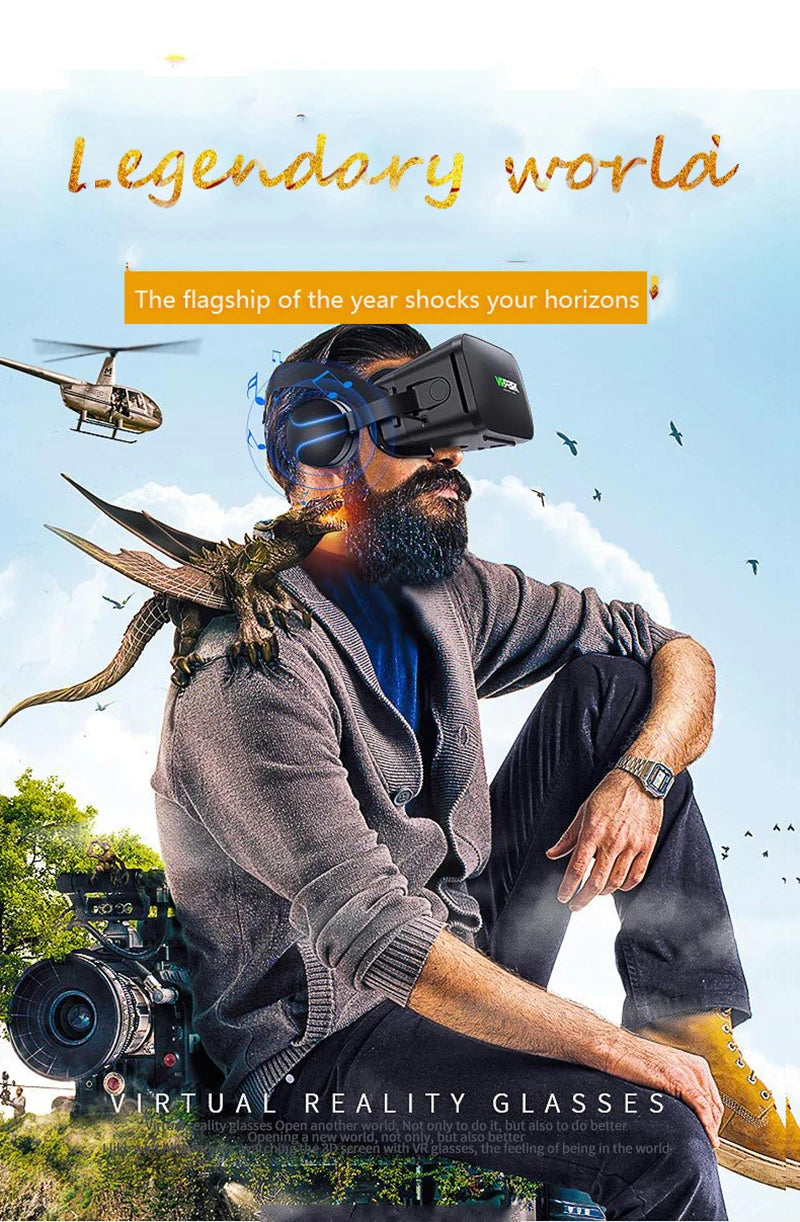 Visore per Realtà Virtuale VR, Occhiali 3D, Casco per Smartphone, Lenti, Dispositivi, Visore per Giochi su Cellulare