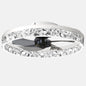 Ventilatore da Soffitto Intelligente con Lampada, Controllo Remoto e App, 6 Livelli di Vento, Dimmerabile, Nero Bianco 50CM, Ventilatore per Raffreddamento Domestico