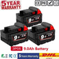 Batteria sostitutiva da 18 V 12,0 Ah, compatibile Milwaukee M18 - Batteria ricaricabile agli ioni di litio 21700 a 15 celle Modello M18 - 48-11-1815