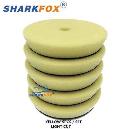 Kit di spugne lucidanti Sharkfox da 5 pollici (125 mm)/6 pollici (150 mm) per lucidatrice per auto, disco lucidante in schiuma.