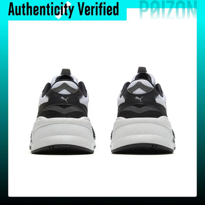 Scarpe casual PUMA RS-X, modello unisex, altezza bassa, colore nero/bianco, 371570-13.