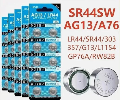 2-60 pz AG13 LR44 batteria al litio L1154 RW82 SR1154 SP76 pila SR44 batterie a bottone A76 LR1154 GP7 moneta cellulare per Watch1.55V