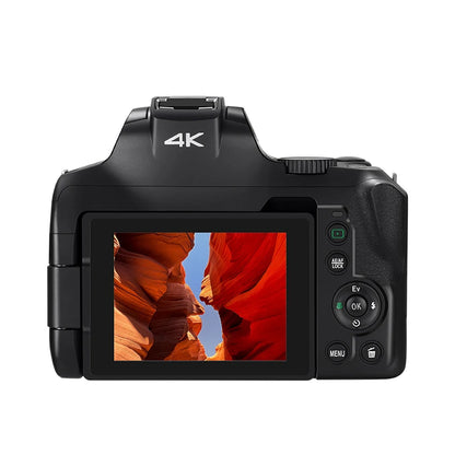 Ordro 4K Fotocamera digitale 12x Zoom ottico Videocamera per fotografia Messa a fuoco automatica 2024 Nuovo Vlog Camara Flash LED integrato