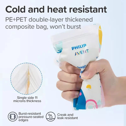 Avent Borsa per la conservazione del latte materno Borse per la conservazione del latte da 200 ml Allattamento al seno per la refrigerazione e la conservazione del latte materno, 30 pezzi