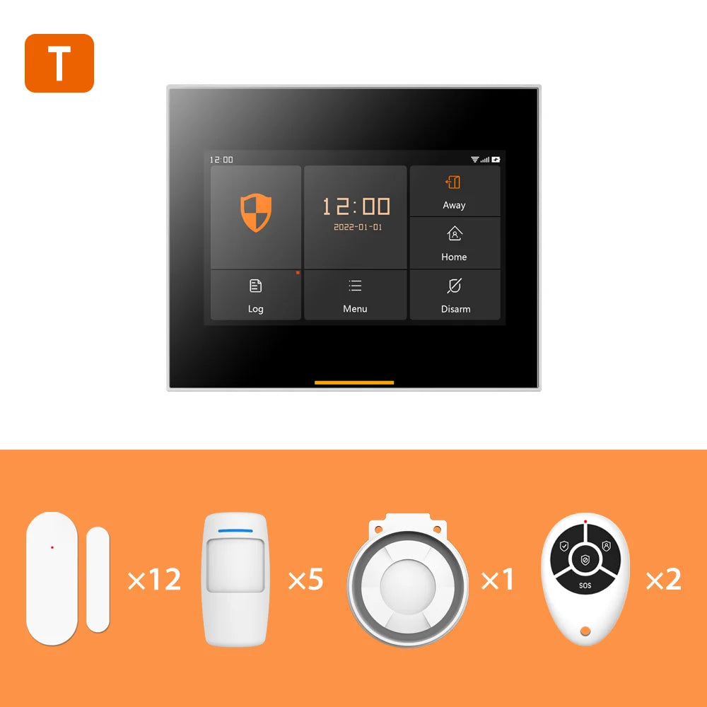 Staniot WiFi versione Tuya kit di sistemi di allarme di sicurezza domestica Wireless WiFi intelligenti compatibili con Alexa e G