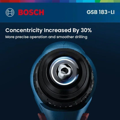 Trapano avvitatore a impulsi senza fili Bosch GSB183-LI 18V, avvitatore elettrico ad alta coppia per legno, metallo, muratura, utensile elettrico per il fai da te
