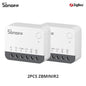 SONOFF ZBMINIR2 Extreme Sonoff Zigbee Switch Sonoff Zbmini R2 Dimensioni più piccole Controllo bidirezionale Temporizzatore sicuro Richiesta cavo neutro