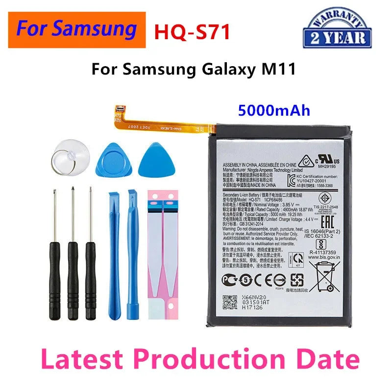 Batteria HQ-S71 EB-BM146ABY EB-BM526ABY per Samsung Galaxy M11 M54 F54 M33 M13 Galaxy M51 M56 M52 M32 M15 M35 F15 5G