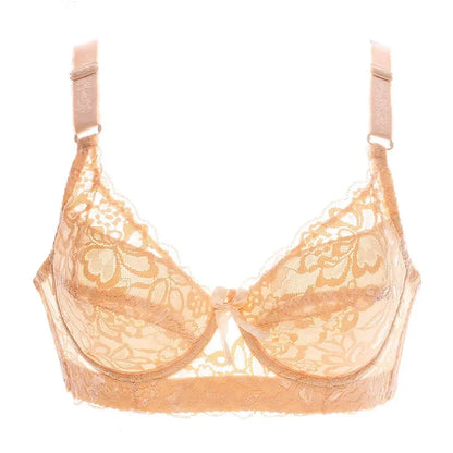 Reggiseno sottile a copertura totale, senza ferretto, regolabile, in pizzo, per taglie forti, copri seno, coppe B C D, reggiseno in pizzo taglie grandi 2028