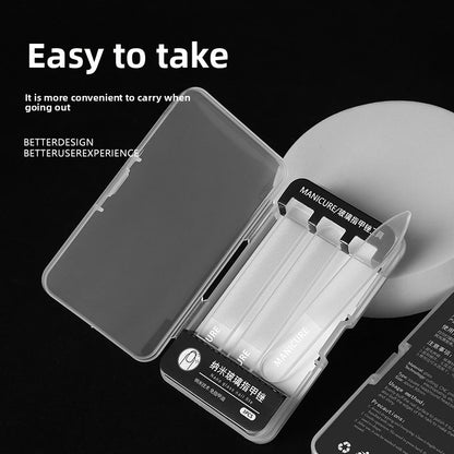 Set Professionale di 3 Lima per Unghie in Vetro Nano, Strumenti Riutilizzabili per Lucidare, Modellare e Levigare le Unghie, per Manicure, Pedicure, Salone e Casa