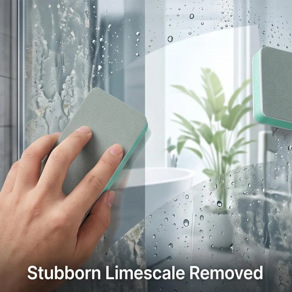 10/1PCS Spazzola per la pulizia del vetro, rimuove calcare, ideale per specchi da bagno, piastrelle della doccia, rimuove efficacemente lo sporco, strumento per la pulizia domestica