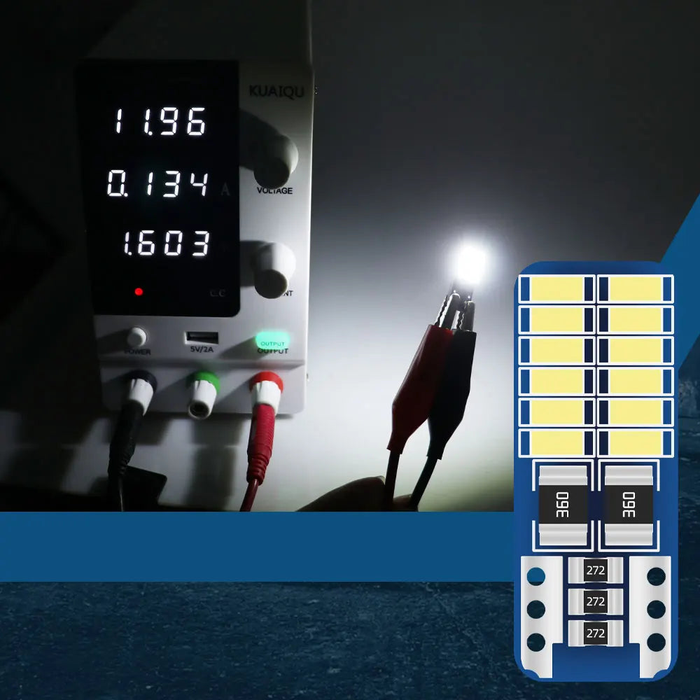 Lampadine LED W5W T10 per Interni Auto 10/20/50x, Senza Errori Canbus, Luci di Posizione 194 168, Illuminazione Abitacolo, Luci di Lettura