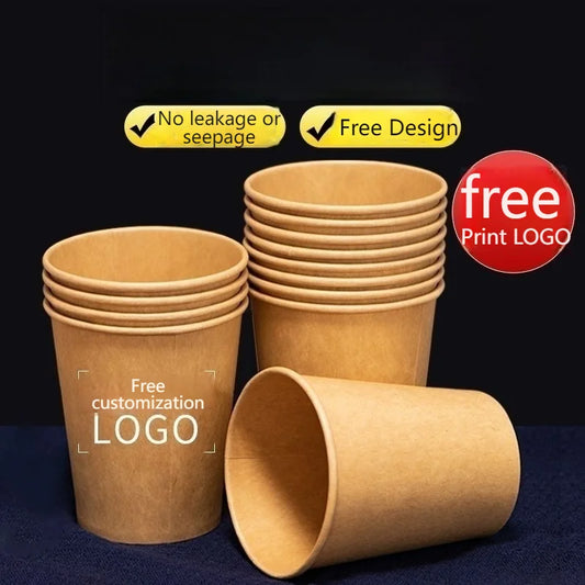 100/200 pezzi bicchieri di carta usa e getta 250ml bicchieri di carta tinta unita tazza di caffè tazza di latte tazza di carta per forniture per feste calde
