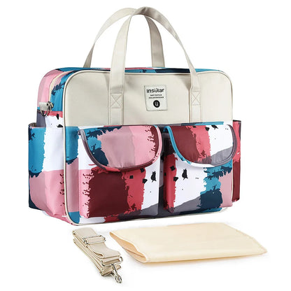 Borsa per pannolini impermeabile di nuovo stile borsa da viaggio Messenger di grande capacità borse multifunzionali per passeggino madre maternità