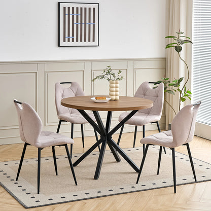 Sedia da pranzo moderna 2/4/6 pezzi, comode sedie imbottite con gambe in metallo per cucina/soggiorno/camera da letto