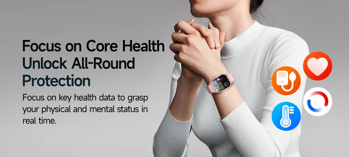Nuovo Smartwatch per Uomo con Diagnosi ECG Accurata, Misurazione di Pressione Sanguigna, Ossigeno nel Sangue, Grasso nel Sangue, Acido Urico, Temperatura, Chiamate Bluetooth