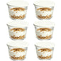 Set di 4/6 Piccole Ciotole in Vetro con Coperchio, Contenitori Impilabili in Vetro Trasparente a Righe per Dessert, Budini, Salse, Salse Piccanti, Noci, Avena, Caramelle, Dolciumi