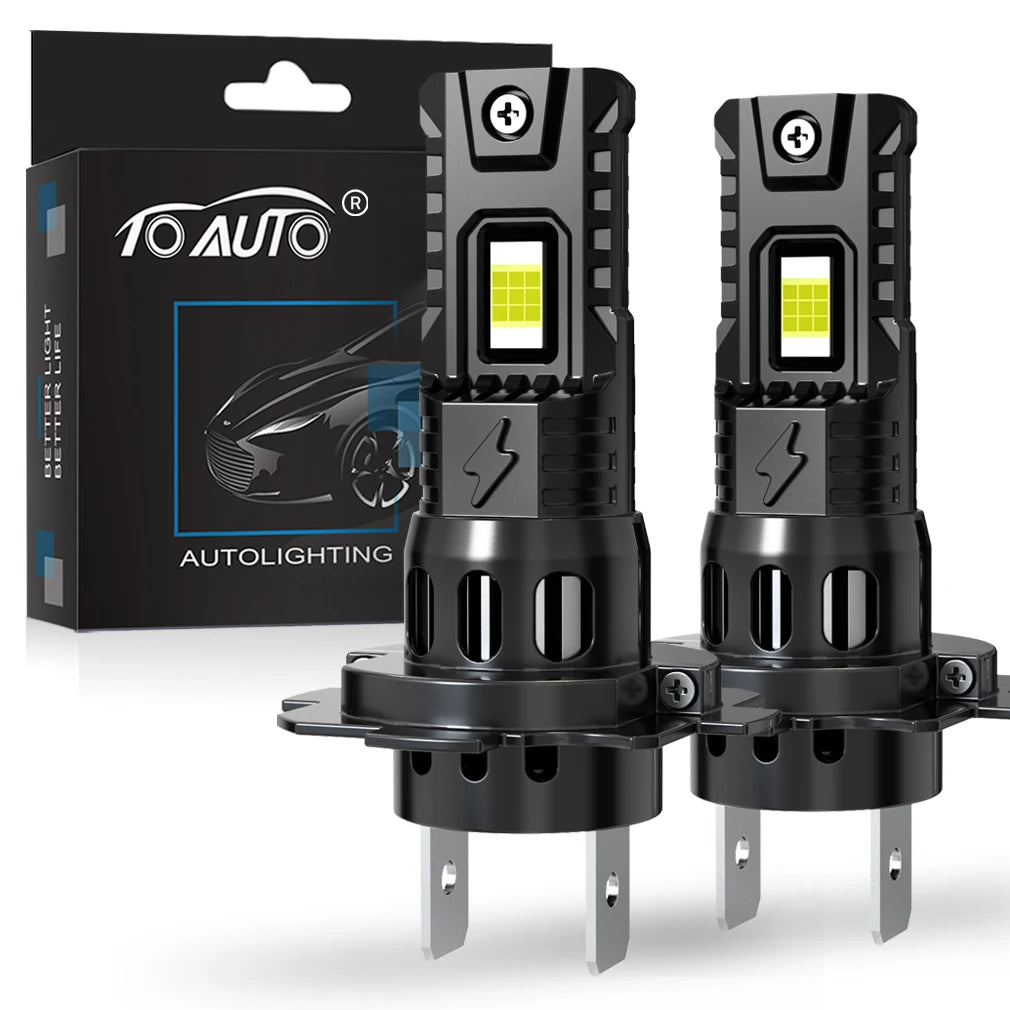TOAUTO H4 Fari a LED 70W 30000LM H7 LED Canbus 9005 9006 H11 Lampadine per auto Faro automatico Fendinebbia 6000K 12V 24V Bianco