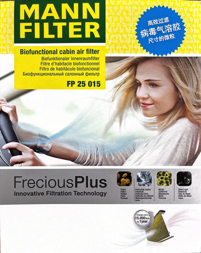 Filtro abitacolo MANN FILTER FreciousPlus FP25015 per TESLA MOTORS Model 3 Model Y Model Y L