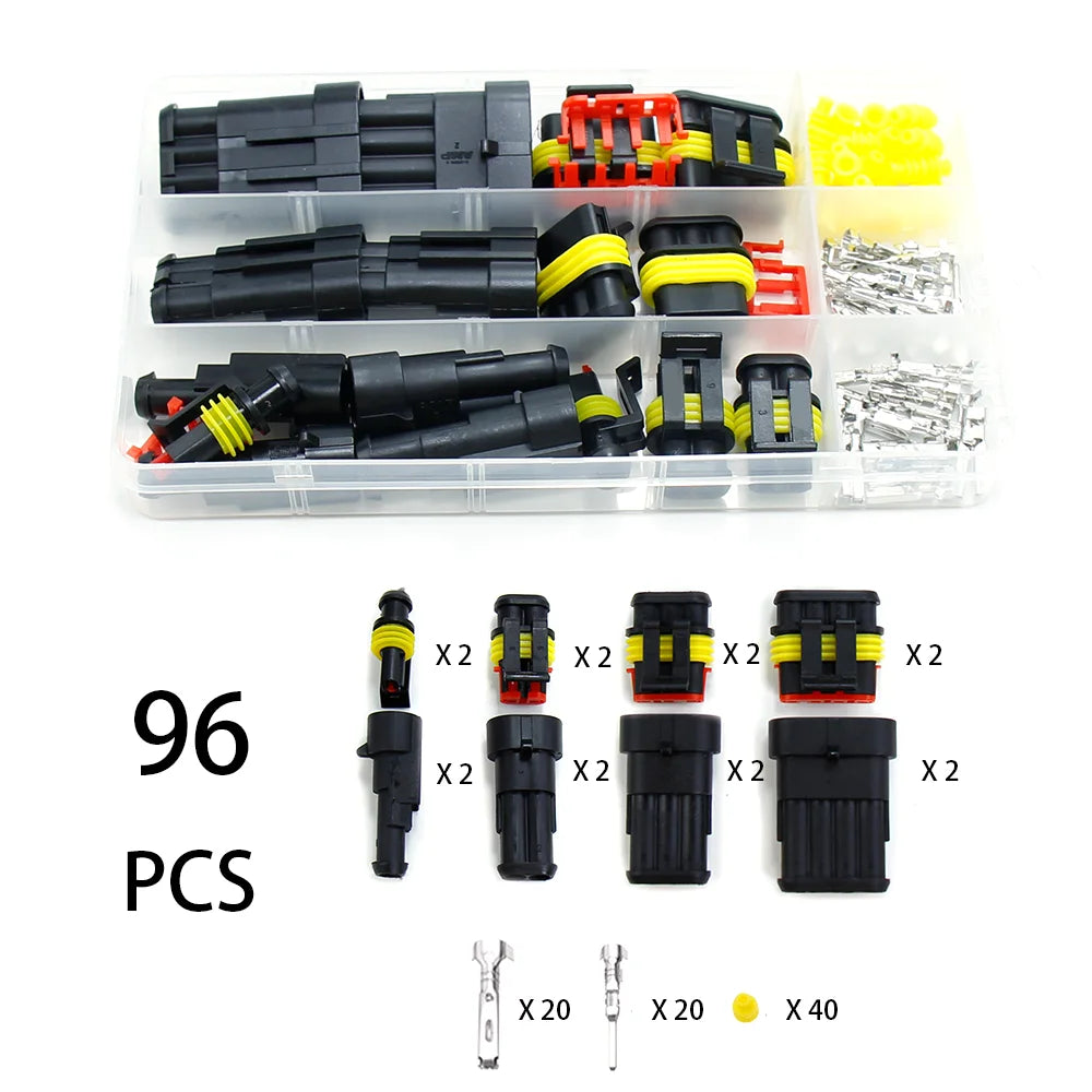 Kit connettori impermeabili Cavo automobilistico Connettore rapido Elettrico nel cablaggio dell'auto Presa di tenuta automatica 1 2 3 4 5 Kit spina a 6 pin Way