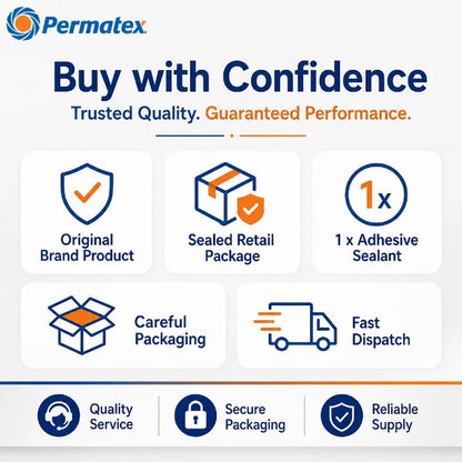 Permatex 80050 Adesivo Sigillante Siliconico RTV Trasparente 3oz Colla Flessibile Impermeabile per Vetro Metallo Plastica Vinile