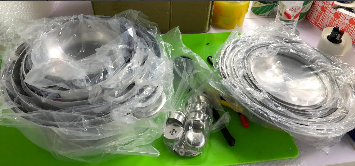 Set di 6 pentole in alluminio rinforzato, utensili da cucina di alta qualità con coperchi, pentole antiaderenti per zuppe e salse, ideali per la cucina di casa.