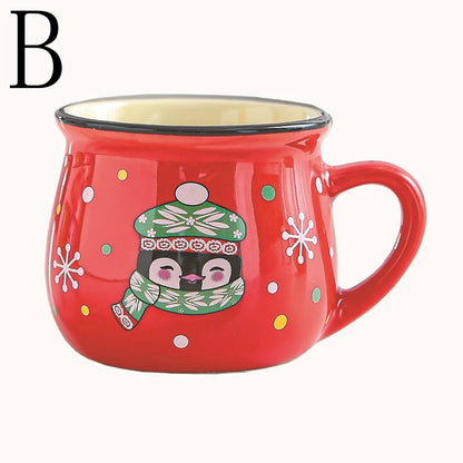 Nuovo 4/1PC Kawaii Natale Tazze Tazze di Ceramica Babbo Natale Alce Figurine Regalo Creativo Per Ufficio Casa Latte Caffè Tazza di Tè Coppie
