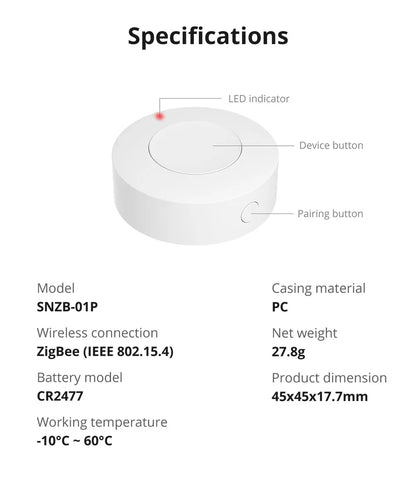 Sensore di Presenza Umana Zigbee SONOFF SNZB-06P, SNZB-03P, SNZB-04P, SNZB-05P, SNZB-06P, Sonoff SWV, Sonoff Water Valve Bridge Pro