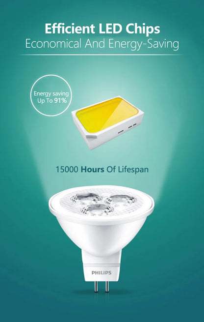 Philips 4 pezzi CorePro LED MR16 3W(=35W) 5W(=50W) Lampadina riflettente 12V GU5.3 24D Spot Light 2700K 6500K Bianco Hotel Negozi Lampade