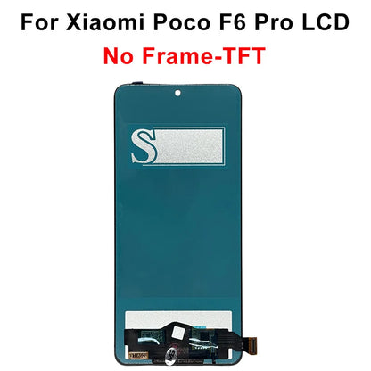 Display OLED da 6,67" per Xiaomi Poco F6 LCD 24069PC21G, schermo touch e digitalizzatore per Poco F6 Pro LCD 23113RKC6G, ricambi di ricambio