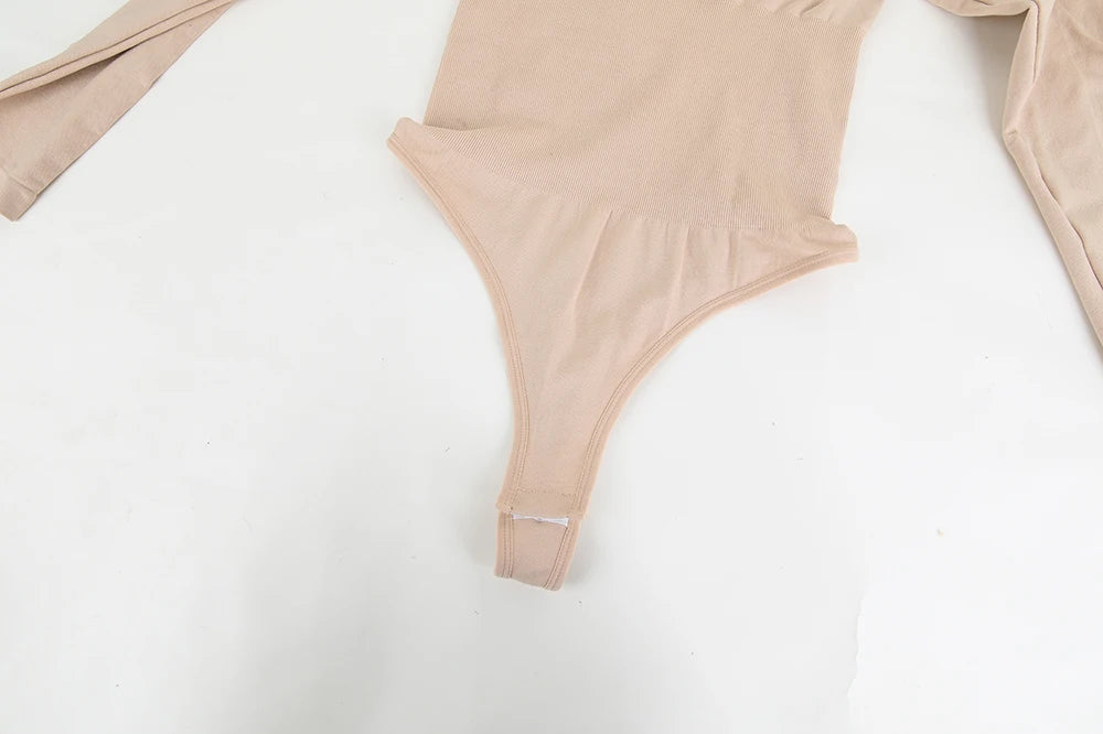 Body a maniche lunghe Perizoma Shapewear Donna New Slim Tummy Control Intimo Pancia Sottoseno Corsetto Abbigliamento femminile Autunno