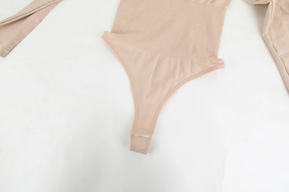 Body a maniche lunghe Perizoma Shapewear Donna New Slim Tummy Control Intimo Pancia Sottoseno Corsetto Abbigliamento femminile Autunno