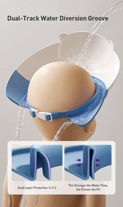 Avent Cuffia per doccia per bambini Cuffia per shampoo impermeabile per bambini Cuffia di protezione per bagno doccia regolabile adatta per 6 mesi sopra