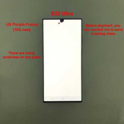 Display Super AMOLED per Samsung Galaxy S22 Ultra LCD SM-S908 S908U S908E, Schermo Touch Digitizer di Ricambio con Difetti