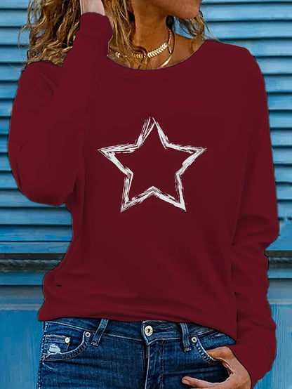 T-shirt da donna in 100% cotone, modello slim, a maniche lunghe, top bianco sottile, maglietta da donna
