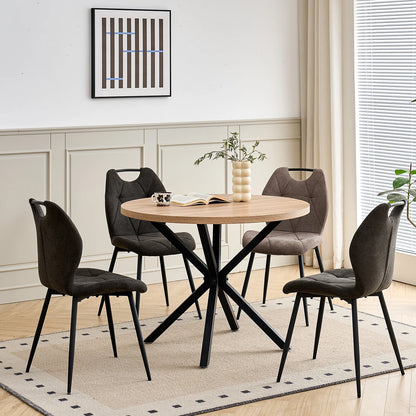 Sedia da pranzo moderna 2/4/6 pezzi, comode sedie imbottite con gambe in metallo per cucina/soggiorno/camera da letto