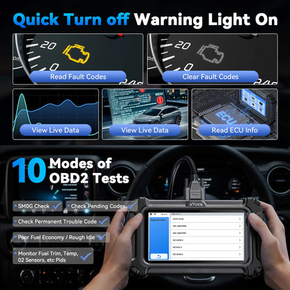 XTOOL D5S Strumenti diagnostici per auto ABS SRS Sistemi di trasmissione del motore Scanner OBD2 16+ servizi Tutte le funzioni Aggiornamento gratuito a vita