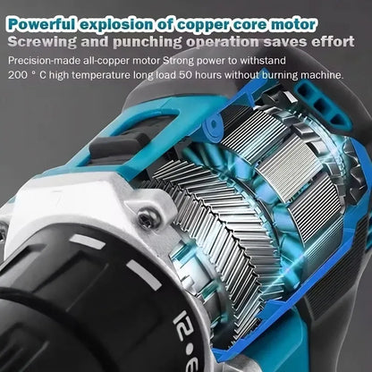 Trapano Elettrico Brushless Makita 18V DDF487, Adatto per Trapano a Percussione a Cinque Corde per Uso di Squadre di Decoratori