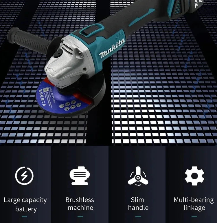 Smerigliatrice Angolare Makita DGA404 125mm 2026 Resistente a Polvere e Acqua per Taglio Metallo e Calcestruzzo, Utensile Elettrico a Batteria 18V