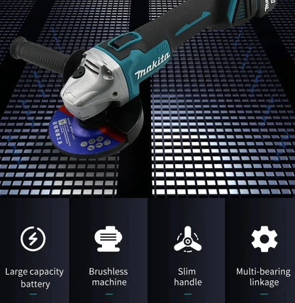 Smerigliatrice Angolare Makita DGA404 125mm 2026 Resistente a Polvere e Acqua per Taglio Metallo e Calcestruzzo, Utensile Elettrico a Batteria 18V