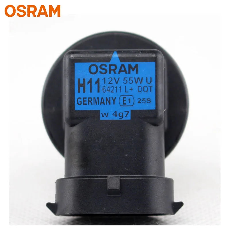 OSRAM 2 pz H11 12 V 55 W 3200 K 64193 PGJ19-2 Linea Originale Pezzi di Ricambio Faro Auto Standard Alogeno Fascio Alto Basso Germania, Coppia