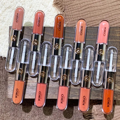 KIKO Unlimited Blush 6g, blush in polvere opaca monocromatica, con una tenuta fino a 12 ore, ricco di colore. Lucidalabbra 3D Hydra 6ml, idratante.