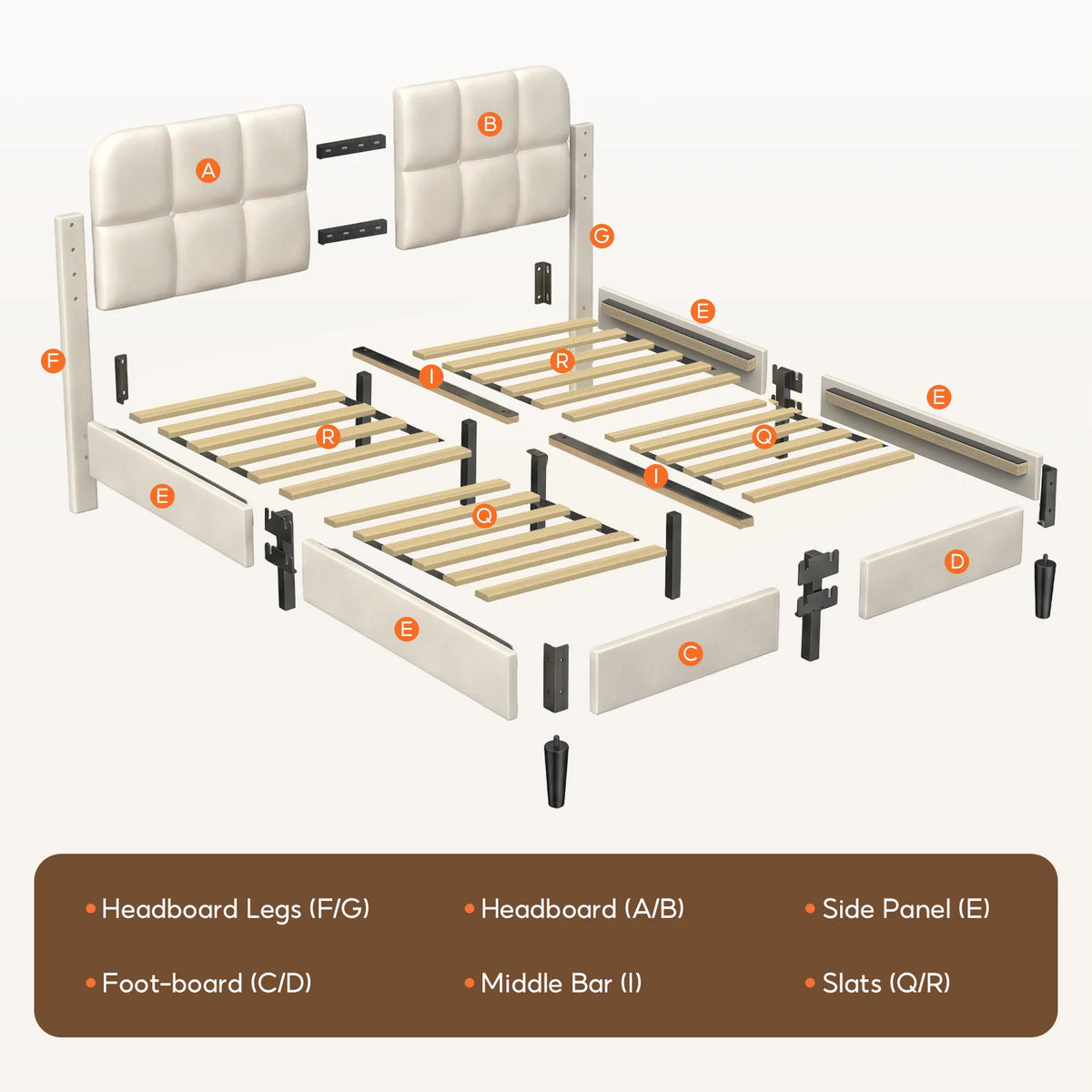 Struttura letto imbottita 140×200 cm, 160×200 cm, letto matrimoniale, stile moderno in velluto, ideale per la camera da letto.