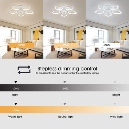 Lampada da Soffitto LED IRALAN Dimmerabile, Lampadario a Sospensione con Telecomando, Illuminazione Minimalista per Soggiorno e Camera da Letto