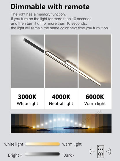 Lampada da soffitto moderna linea Luci a LED Soggiorno Sala da pranzo Camera da letto principale Apparecchio Lampadario a soffitto Sconce da parete Apparecchio di illuminazione