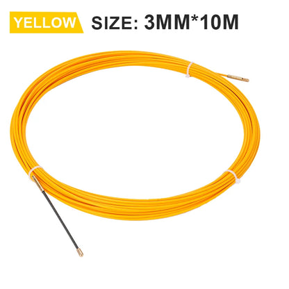 Cavo passacavi in fibra di vetro da 3mm 5-50M, strumento per elettricisti per la passaggio di fili, guida per cavi elettrici attraverso condotti e pareti