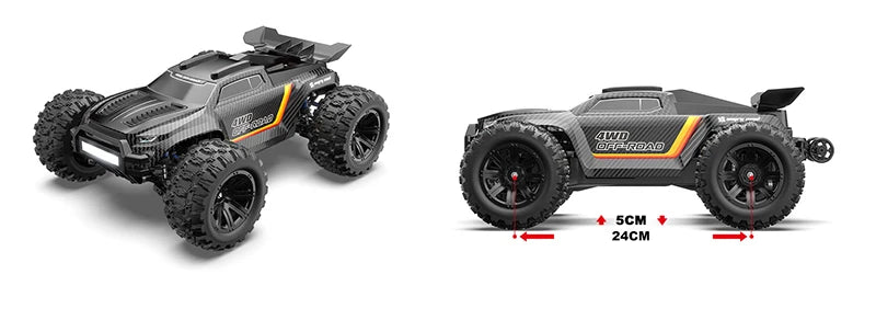Local+ HYPER GO MJX 12212 1:12 18208 1:18 Monster Truck RC Elettrico a Quattro Ruote Motrici 3S ad Alta Velocità con Motore Brushless, Auto RC Fuoristrada 4x4 con Spedizione Locale in 24h dall'UE